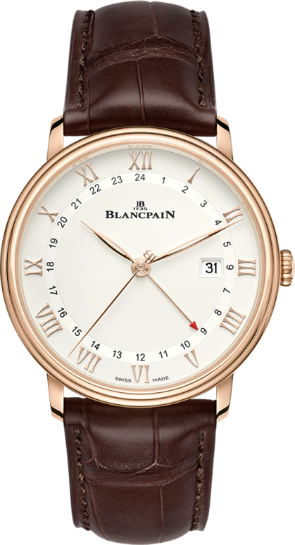 Blancpain,Villeret 40mm,40mm,Rose Gold,White,Automatic,Day,Dule Time,6662,6662-3642-55B