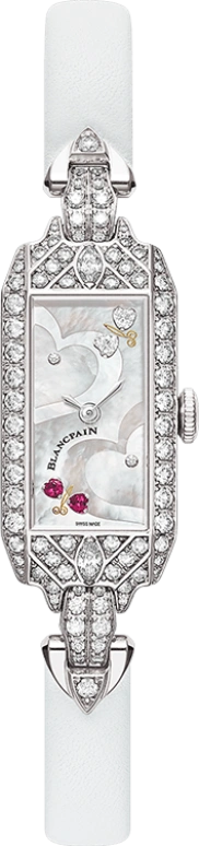 Blancpain,Ladybird 38mm,38mm,White Gold,White,Handwound,52hours,In-house Caliber,0091,0091-19R54-63A