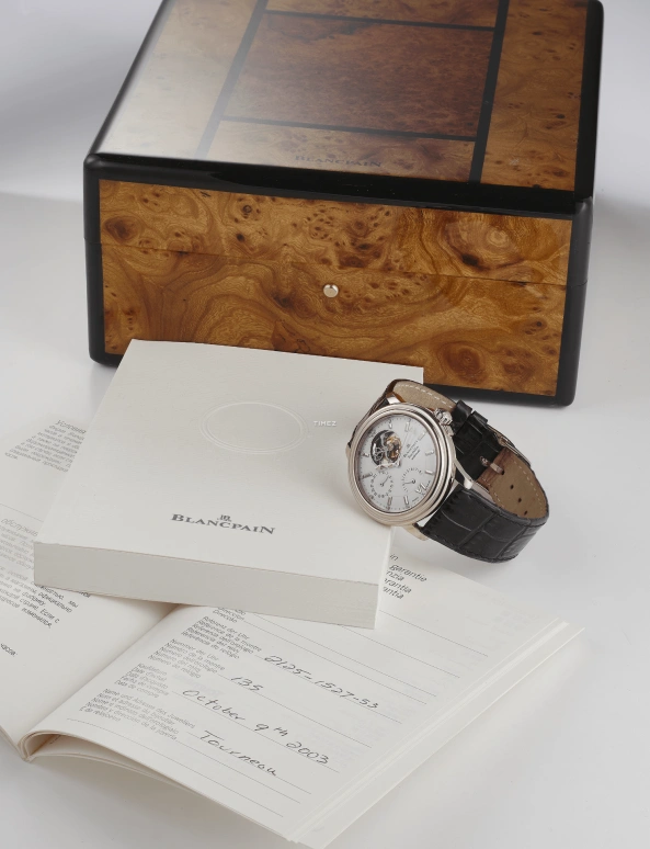 Blancpain,Villeret 38mm,38mm,White Gold,White,Automatic,Day,Power Reserve Indicator,Tourbillon,2125,2125-1527-53B