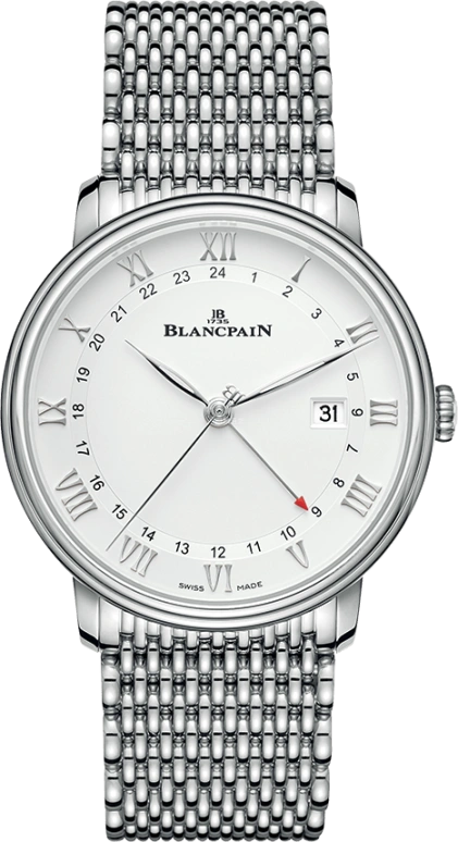 Blancpain,Villeret 40mm,40mm,Stainless Steel,White,Automatic,Big Date,72hours,6662,6662-1127-MMB