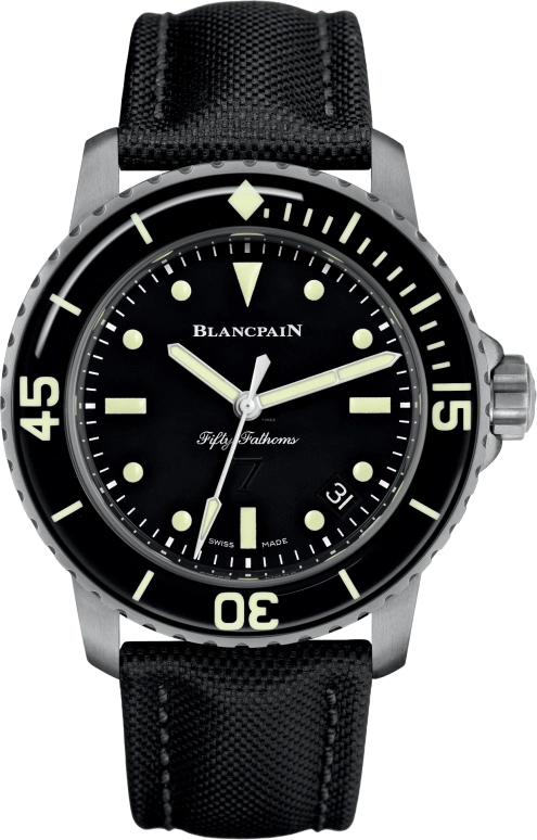 Blancpain,Fifty Fathoms 45mm,45mm,Stainless Steel,Black,Automatic,Chronograph,Date,Flyback,Retrograde,120hours,In-house Caliber,5015E,5015E-1130-B52A