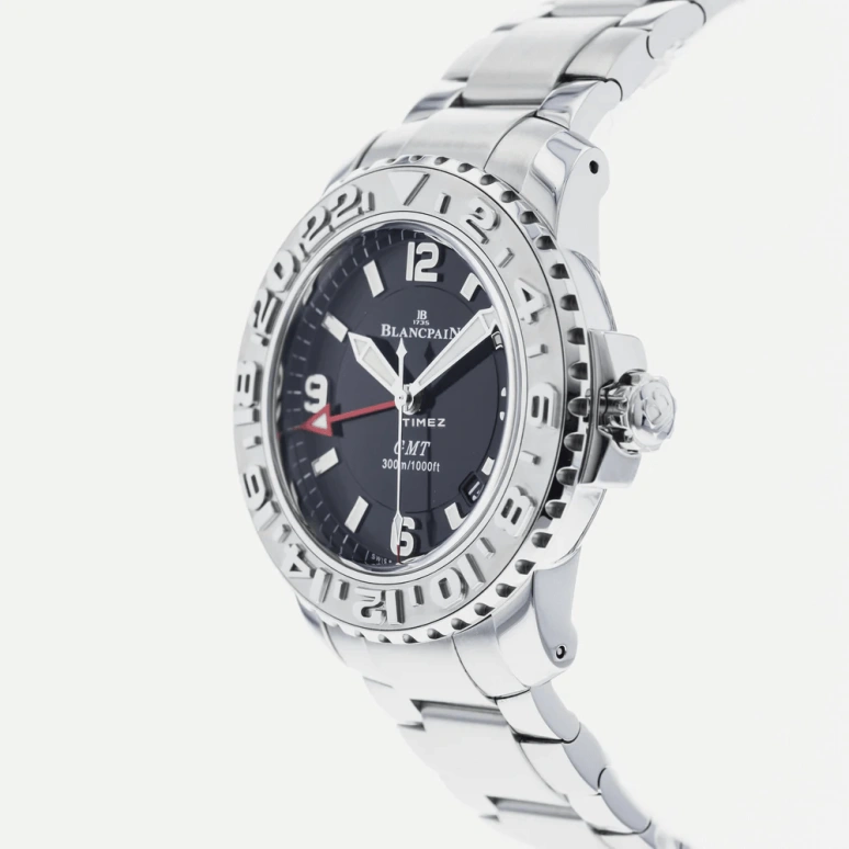 Blancpain,Léman 40.50mm,40.50mm,Stainless Steel,Black,Automatic,Day,Dule Time,2250,2250-1130-71