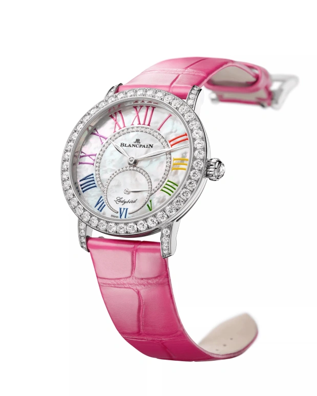 Blancpain,Ladybird 34.90mm,34.90mm,White Gold,White,Automatic,In-house Caliber,Sapphire,Crystal Glass,3661A,3661A-1954-95B