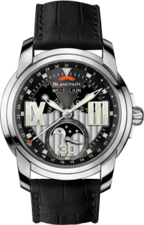Blancpain,L-Evolution 43.50mm,43.50mm,Stainless Steel,Black,Automatic,Moonphase,Month,Date,Day,192hours,In-house Caliber,8866,8866-1134-53B