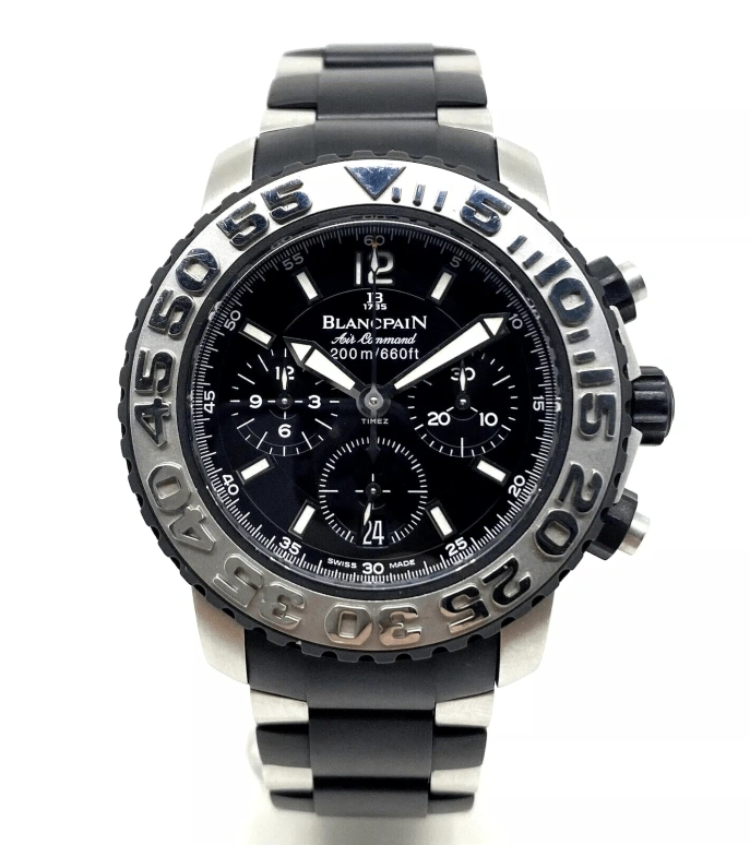 Blancpain,Spécialités 40mm,40mm,Stainless Steel,Rubber,Black,Automatic,Chronograph,Day,Flyback,2285F,2285F-6530-66