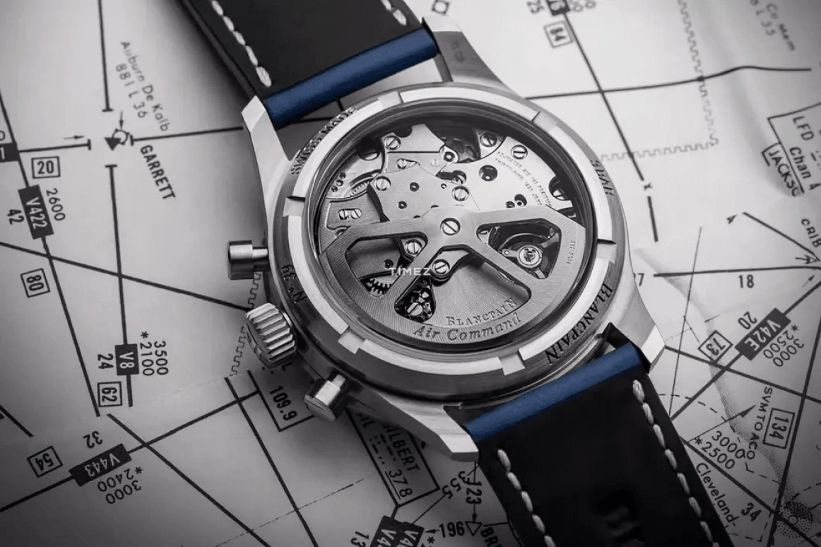 Blancpain,Air Command 36.20mm,36.20mm,Titanium,Blue,Automatic,Chronograph,Flyback,AC03 12B40 98S