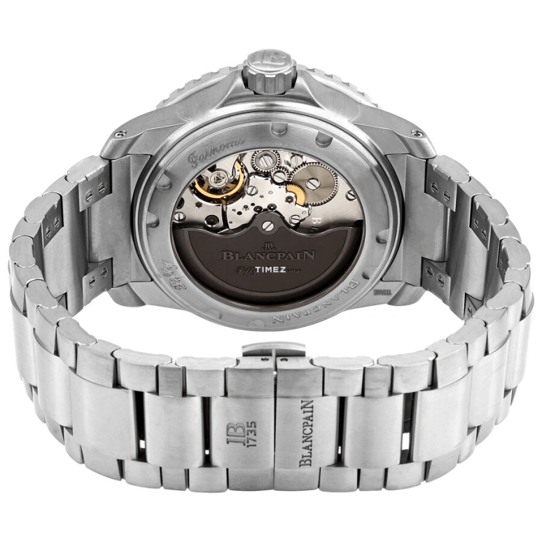 Blancpain,Fifty Fathoms 45mm,45mm,Titanium,Blue,Automatic,Day,120hours,5015,5015-12B40-98B