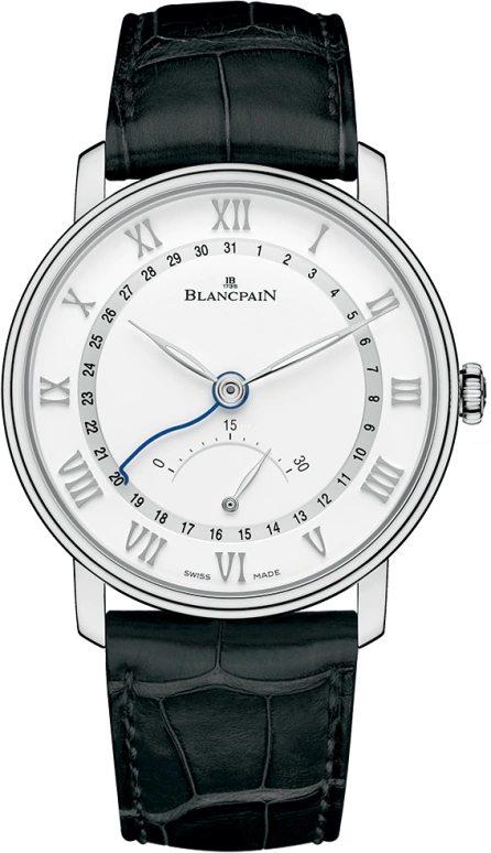 Blancpain,Villeret 40mm,40mm,Stainless Steel,White,Automatic,Date,Flyback,Retrograde,6653Q,6653Q-1127-55B