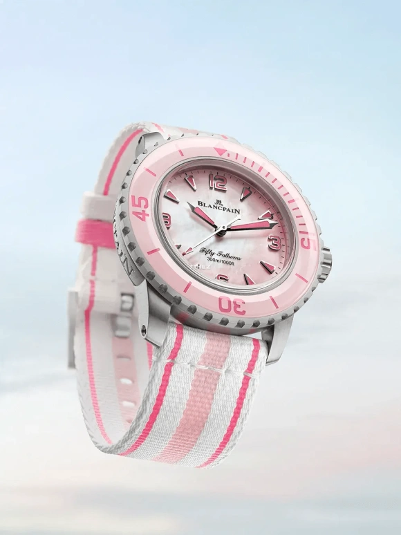 Blancpain,Fifty Fathoms 38.20mm,38.20mm,Titanium,Sapphire,White,Automatic,100hours,In-house Caliber,5007,5007-12B44R-NAFA