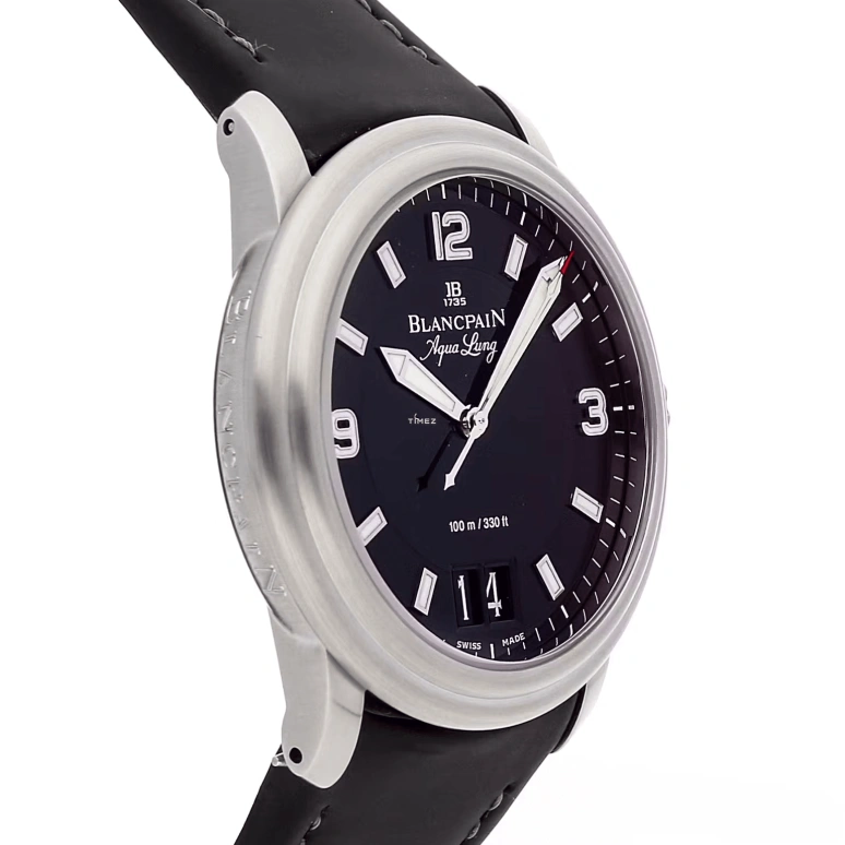 Blancpain,Other 40mm,40mm,Stainless Steel,Black,Automatic,Day,Sapphire,Crystal Glass,2850,2850-1130A-64B