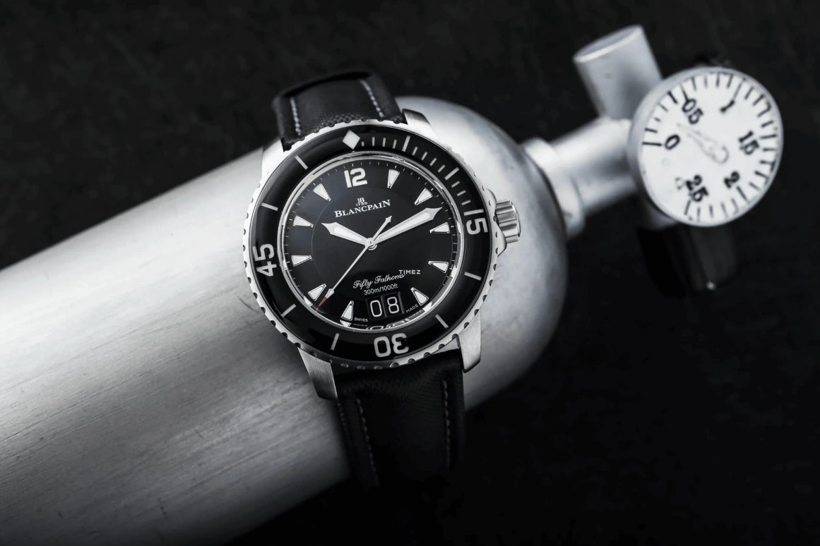 Blancpain,Fifty Fathoms 45mm,45mm,Titanium,Black,Automatic,Big Date,120hours,5050,5050-12B30-B52B