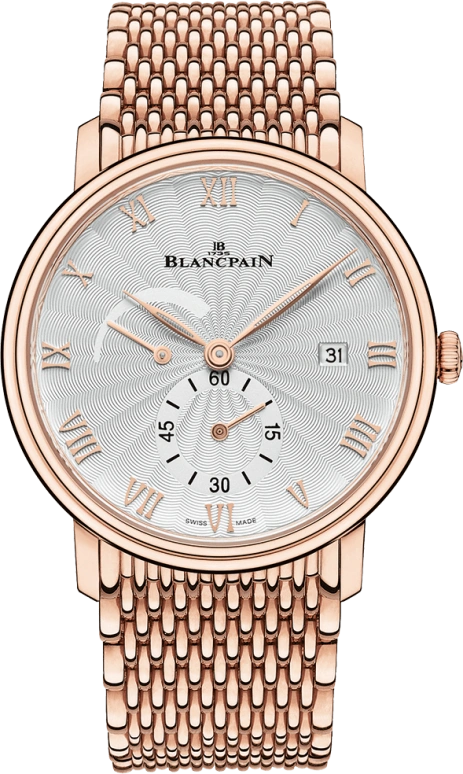 Blancpain,Villeret 40mm,40mm,Red Gold,White,Handwound,Date,Power Reserve Indicator,6606A,6606A-3642-MMB