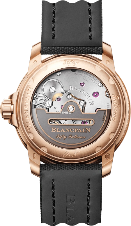 Blancpain,Fifty Fathoms 42.30mm,42.30mm,Red Gold,Black,Automatic,Day,120hours,5010 36B30 B52B