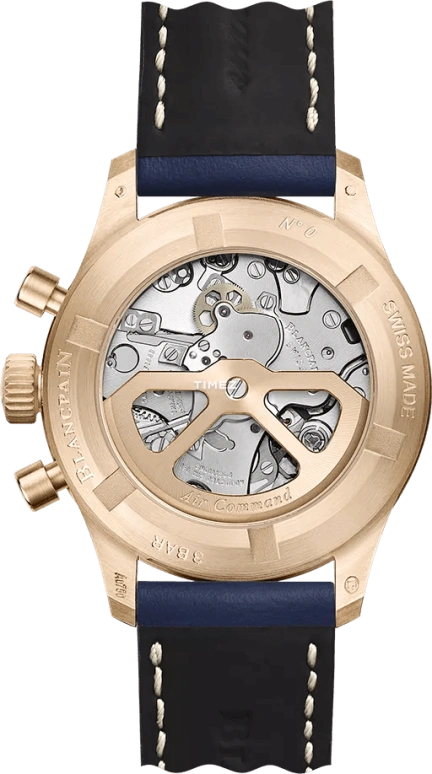 Blancpain,Air Command 36.20mm,36.20mm,Red Gold,Blue,Automatic,Chronograph,Flyback,AC03,AC03-36B40-63B