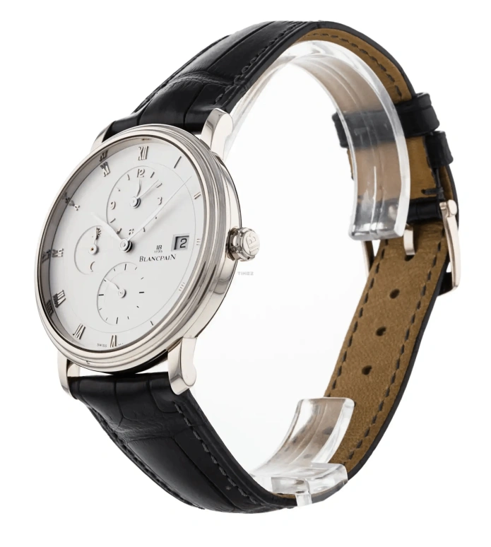 Blancpain,Villeret 38mm,38mm,White Gold,Silver White,White,Automatic,Day,Dule Time,Day / Night Indication,6260,6260-1542-55