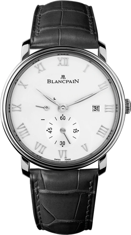 Blancpain,Villeret 40mm,40mm,Stainless Steel,White,Handwound,Date,Power Reserve Indicator,6606,6606-1127-55B