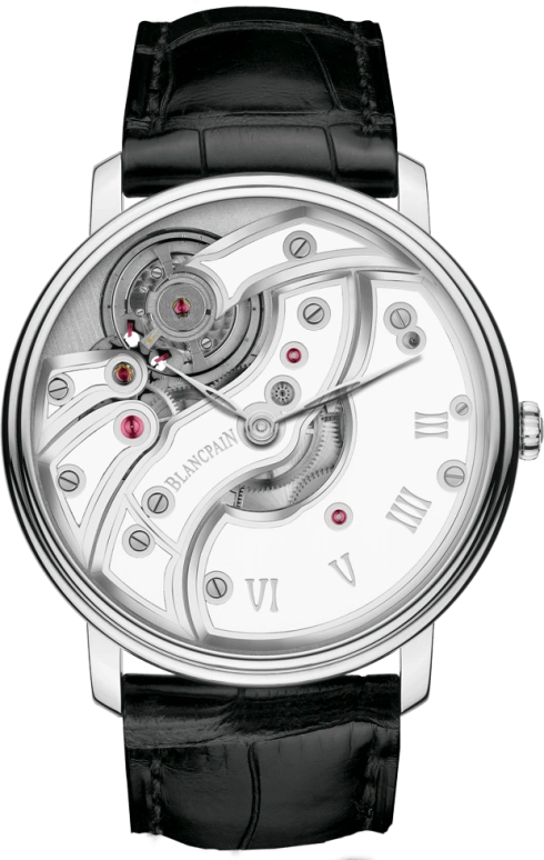Blancpain,Villeret 43mm,43mm,White Gold,Skeleton,Handwound,40hours,In-house Caliber,6616,6616-1527-55B