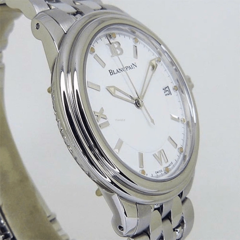Blancpain,Léman 38mm,38mm,Stainless Steel,White,Automatic,Day,Sapphire,Crystal Glass,2100,2100-1127-11