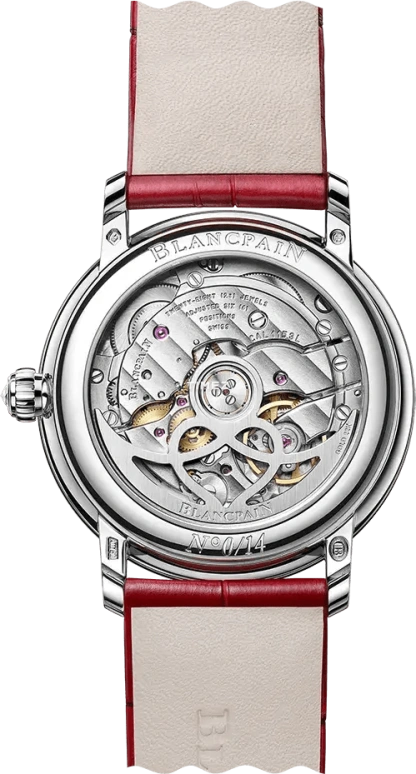 Blancpain,Ladybird 34.90mm,34.90mm,White Gold,Silver White,White,Automatic,Moonphase,100hours,3662C 1954 55B