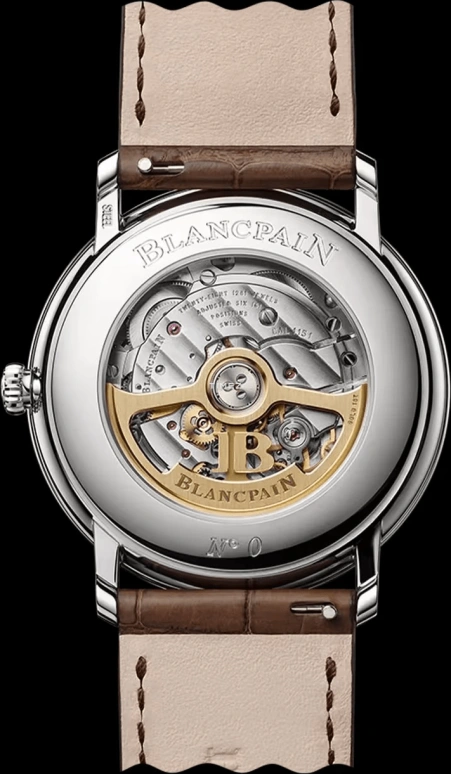 Blancpain,Villeret 40mm,40mm,Stainless Steel,Brown,Automatic,Day,100hours,6651N 1146 55B