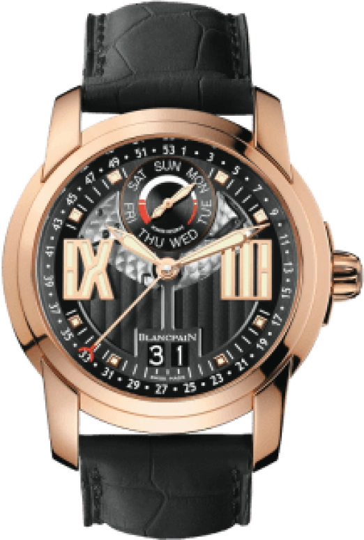 Blancpain,L-Evolution 43.50mm,43.50mm,Red Gold,Black,Automatic,Date,Day,Power Reserve Indicator,Big Date,192hours,In-house Caliber,8837,8837-3630-53B