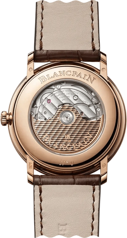 Blancpain,Villeret 40mm,40mm,Red Gold,Green,Automatic,Day,100hours,6651 3653 55B