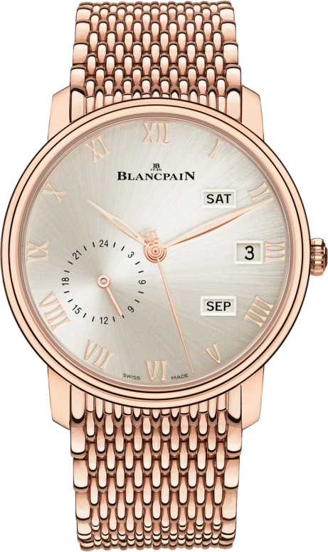 Blancpain,Villeret 40mm,40mm,Red Gold,White,Automatic,Month,Date,Day,6670A,6670A-3642-MMB