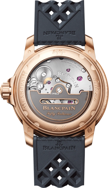 Blancpain,Fifty Fathoms 42.30mm,42.30mm,Red Gold,Blue,Automatic,Day,120hours,5010 36B40 O64B