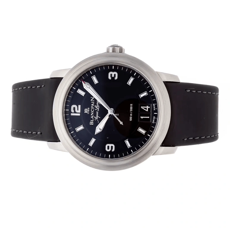 Blancpain,Other 40mm,40mm,Stainless Steel,Black,Automatic,Day,Sapphire,Crystal Glass,2850,2850-1130A-64B
