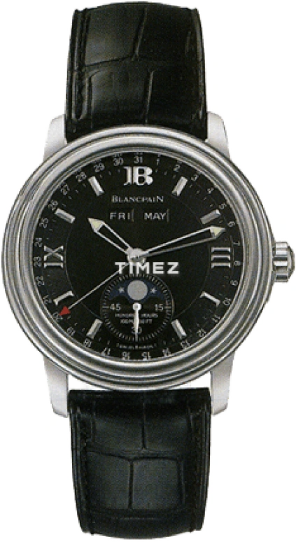 Blancpain,Léman 38mm,38mm,Stainless Steel,Black,Sapphire,Crystal Glass,2763,2763-1130A-53B
