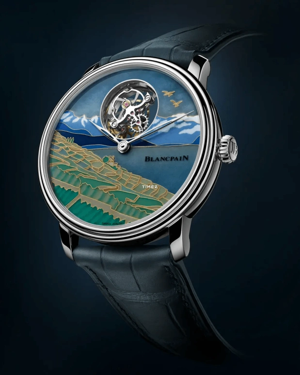 Blancpain,Métiers d'Art 42mm,42mm,Platinum,Multi-Color,Blue,Automatic,Tourbillon,288hours,66240,66240-3433-55B