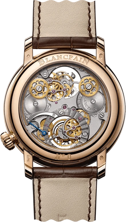 Blancpain,Villeret 44.60mm,44.60mm,Red Gold,Green,Automatic,Day,Tourbillon,2322 3653 55B