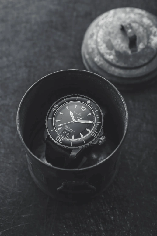 Blancpain,Fifty Fathoms 45mm,45mm,Titanium,Black,Automatic,Big Date,120hours,5050,5050-12B30-B52B