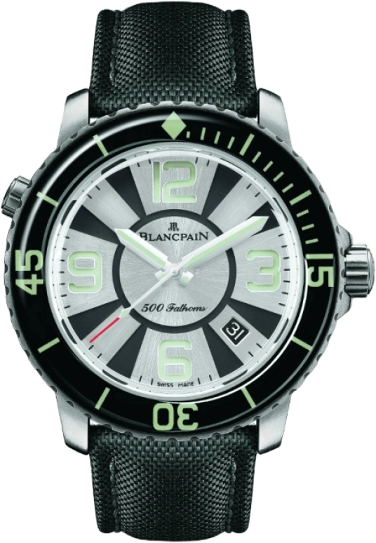 Blancpain,Fifty Fathoms 48mm,48mm,Titanium,Silver,Automatic,Day,Anti-magnetic,50015,50015-12B34-52B