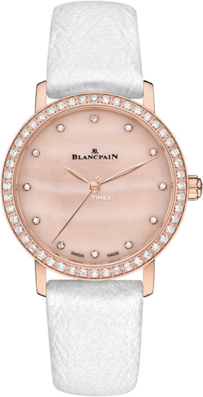 Blancpain,Ladybird 29.20mm,29.20mm,Rose Gold,Pink,Automatic,40hours,In-house Caliber,6102,6102-2954C-95A