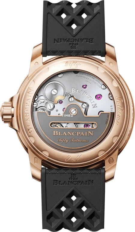 Blancpain,Fifty Fathoms 42.30mm,42.30mm,Red Gold,Black,Automatic,Day,120hours,5010 36B30 B64B