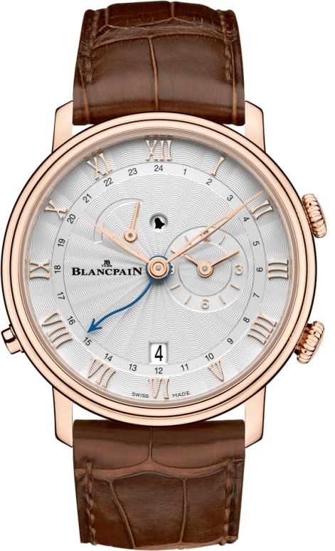 Blancpain,Villeret 40.30mm,40.30mm,Red Gold,White,Automatic,Date,Power Reserve Indicator,Alarm,6640,6640-3642-55B