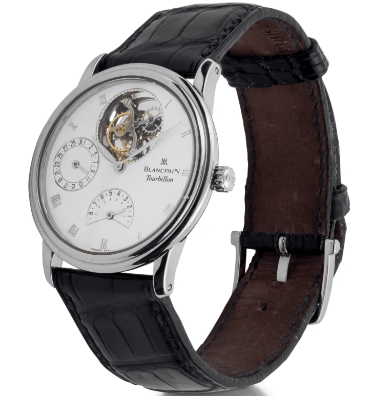 Blancpain,Other 38mm,38mm,Stainless Steel,White,Handwound,Day,Power Reserve Indicator,0023,0023-3427-55
