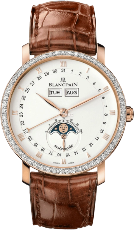 Blancpain,Villeret 38mm,38mm,Yellow Gold,Silver,Automatic,6263,6263-2942A-55B
