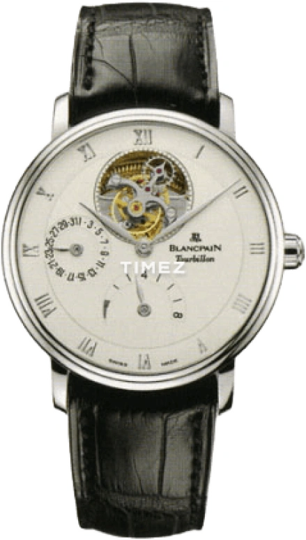 Blancpain,Villeret 38mm,38mm,White Gold,White,Sapphire,Crystal Glass,Open,6025,6025-3442-55B
