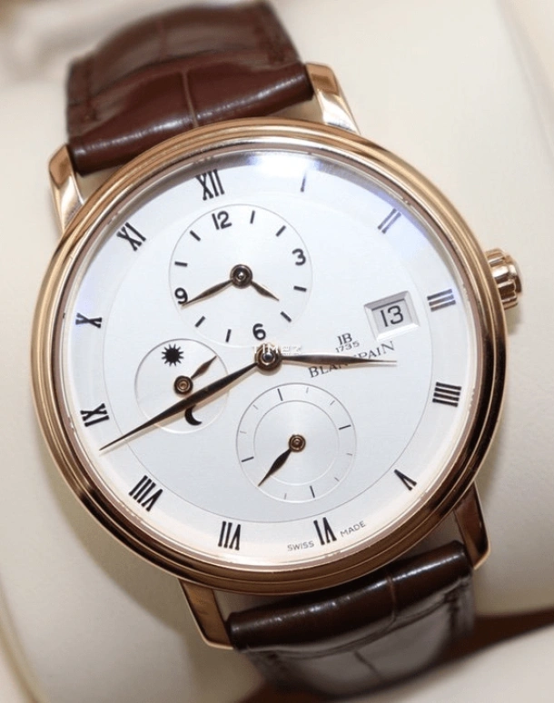 Blancpain,Villeret 38mm,38mm,Rose Gold,White,Automatic,Day,Dule Time,Day / Night Indication,6260,6260-3642-55B