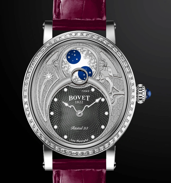 Bovet,Dimier 43x38.70mm,43x38.70mm,White Gold,Silver,Grey,Automatic,Moonphase,Sapphire,Crystal Glass,R230002,R230002-SD1