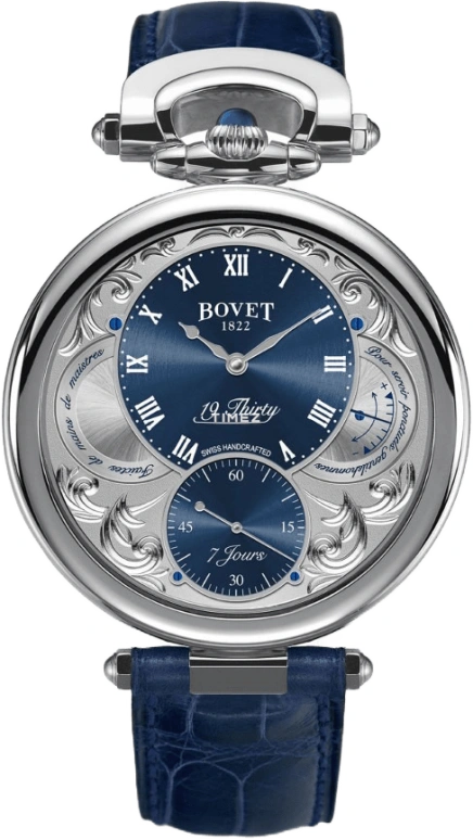 Bovet,Fleurier 42mm,42mm,Stainless Steel,Skeleton,Handwound,Power Reserve Indicator,Sapphire,Crystal Glass,NTS0015