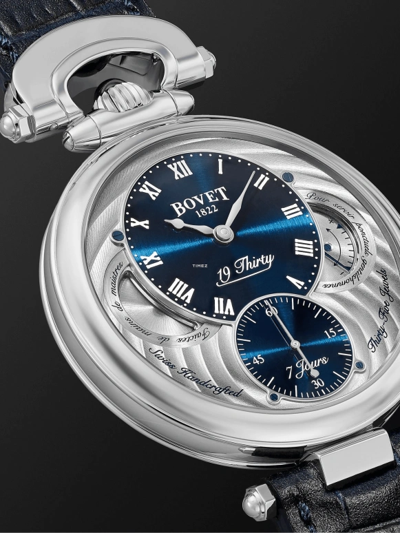 Bovet,Fleurier 42mm,42mm,Stainless Steel,Grey,Skeleton,Handwound,Power Reserve Indicator,Sapphire,Crystal Glass,NTS0004
