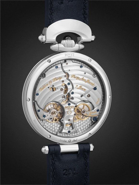 Bovet,Fleurier 42mm,42mm,Stainless Steel,Grey,Skeleton,Handwound,Power Reserve Indicator,Sapphire,Crystal Glass,NTS0004
