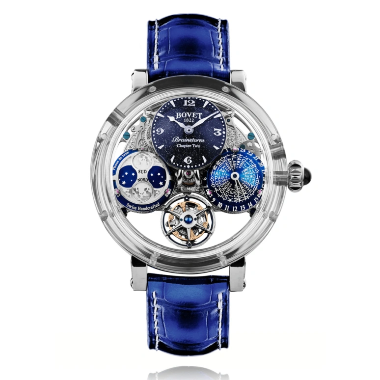 Bovet,Dimier 47.80mm,47.80mm,White Gold,Skeleton,Handwound,Moonphase,Dule Time,World Time,Tourbillon,Sapphire,Crystal Glass,Round,R26C2010