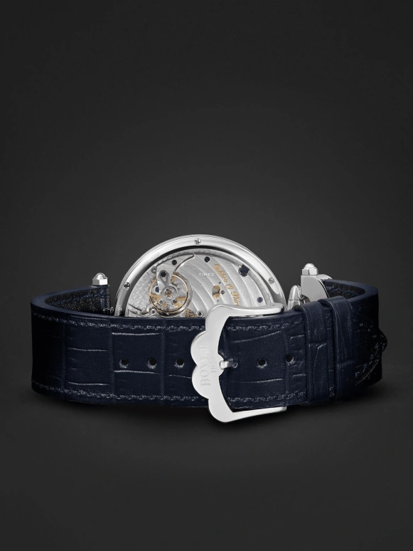 Bovet,Fleurier 42mm,42mm,Stainless Steel,Grey,Skeleton,Handwound,Power Reserve Indicator,Sapphire,Crystal Glass,NTS0004