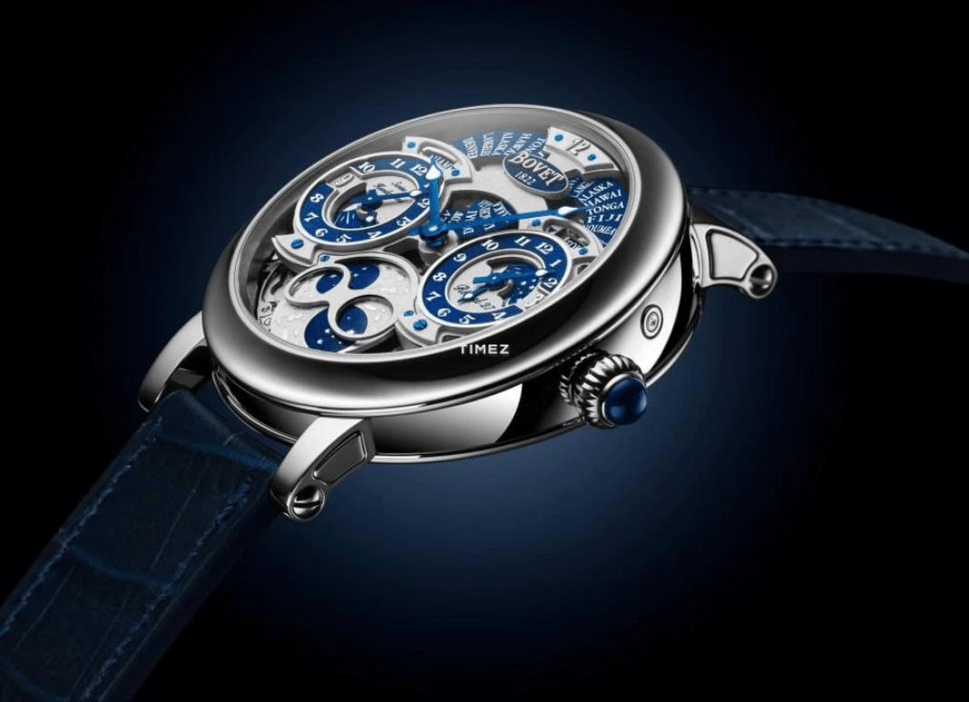 Bovet,Dimier 46.30mm,46.30mm,Titanium,Silver,Grey,Handwound,Moonphase,Power Reserve Indicator,Dule Time,R270002