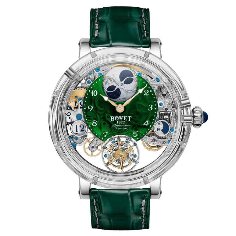 Bovet,Dimier 48mm,48mm,White Gold,Skeleton,Handwound,Moonphase,Day,Power Reserve Indicator,Tourbillon,Sapphire,Crystal Glass,Round,R260004
