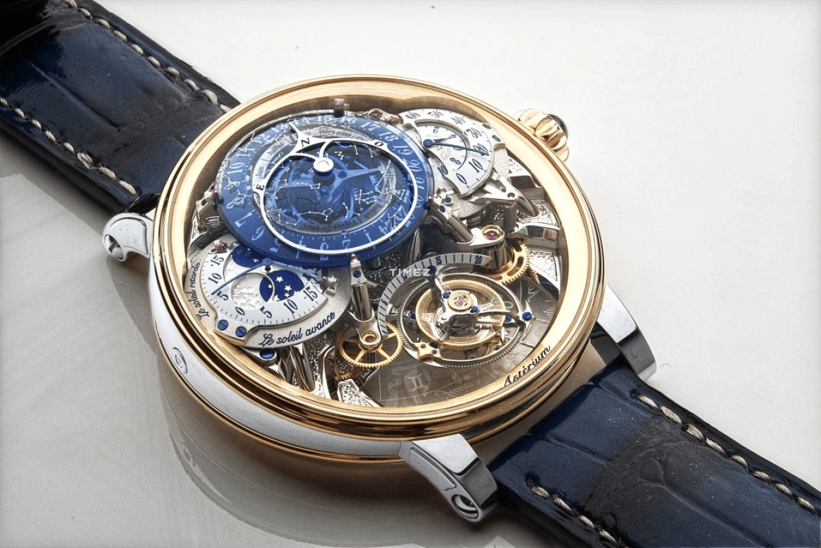 Bovet,Dimier 46mm,46mm,White Gold,Red Gold,Blue,Handwound,Moonphase,Annual Calendar,Month,Date,Sapphire,Crystal Glass,Round,R20N004,R20N004-GPHG2022